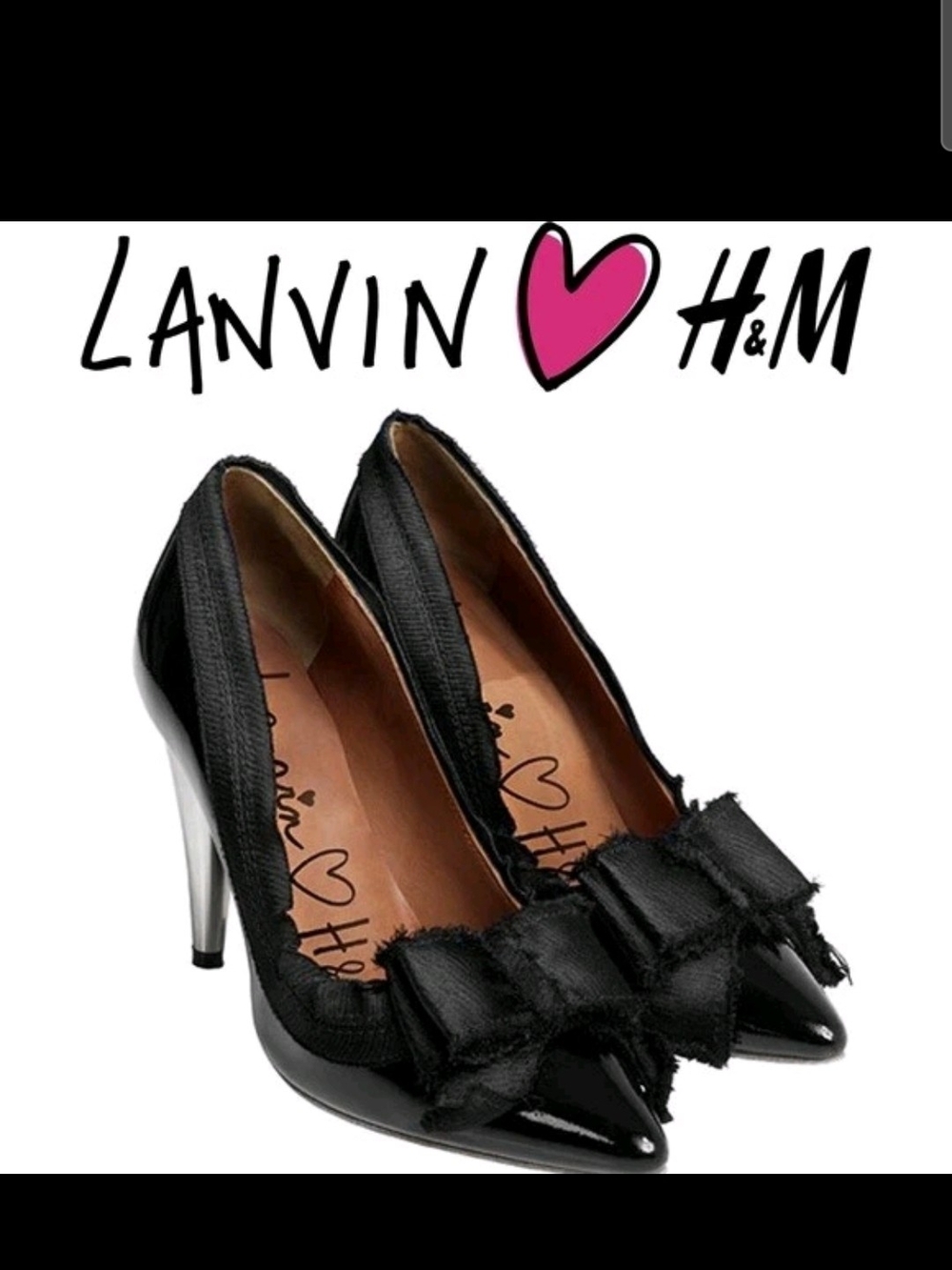 Lanvin x H&M 37 6.5 Alice Pumps Gold Heels Gaga Goth Sexy Shoes Dark Academia
